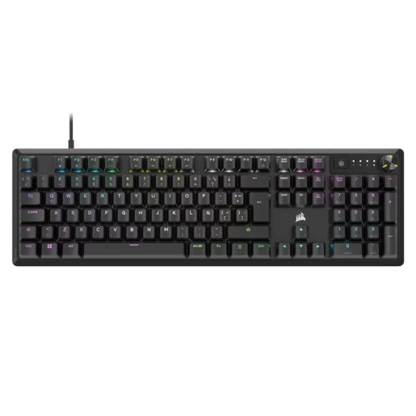 TECLADO GAMING RGB CORSAIR K70 CORE MECÁNICO ALÁMBRICO USB INGLÉS CH-910971E-SP NEGRO