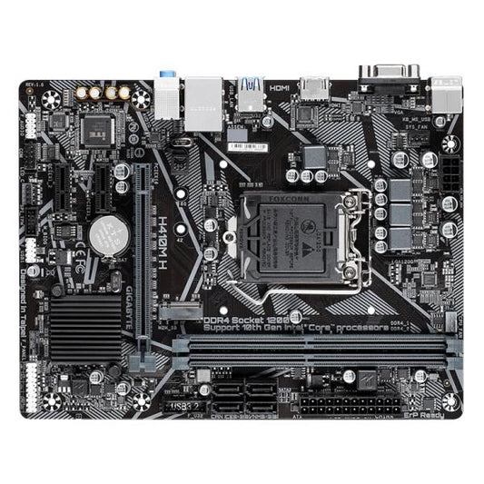 TARJETA MADRE GIGABYTE H410M H LGA1200 MICRO-ATX DDR4 NEGRO