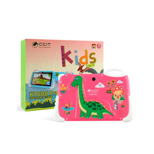 TABLET INFANTIL KT600 PRO CCIT DINOSAURIO ROSADA