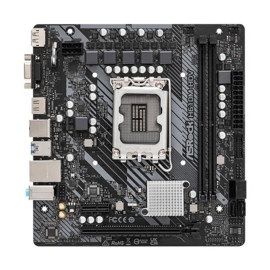 TARJETA MADRE ASROCK H610M-HDV LGA1700 MICRO-ATX DDR4 90-MXBHS0-A0UAYZ NEGRO / BLANCO