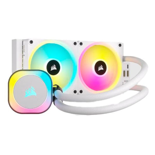 ENFRIAMIENTO LIQUIDO CORSAIR  H100I RGB AIO 240MM WHITE CW-9061005-WW