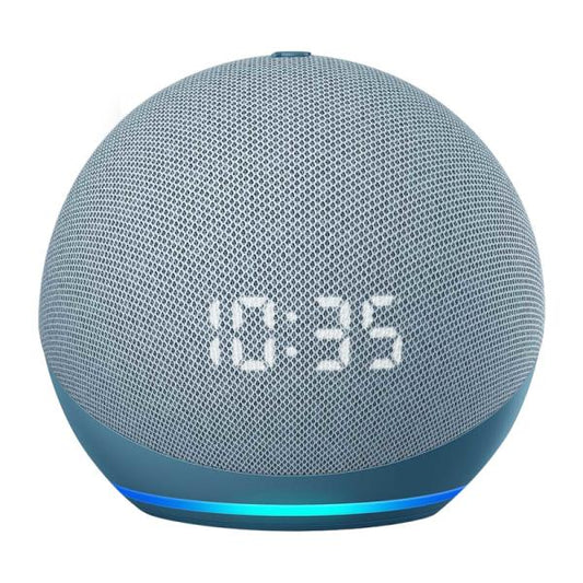 AMAZON ECHO DOT GEN 4 CON RELOJ Y ALEXA 4TH GEN) SMAR AZUL