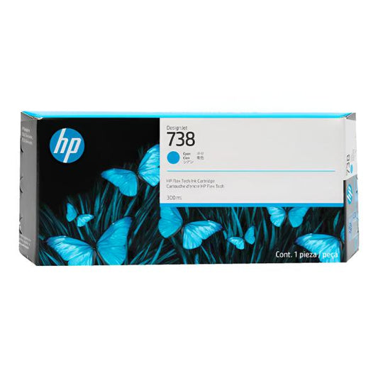 TINTA HP 738 300-ML CYAN DESIGNJET INK CARTRIDGE 676M6A