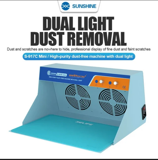 VENTILADOR CON LUZ SS-917C MINI SUNSHINE CELESTE