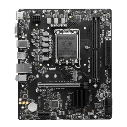 TARJETA MADRE MSI PRO B760M-E DDR5 LGA 1700 M-ATX 911-7D48-048 NEGRO