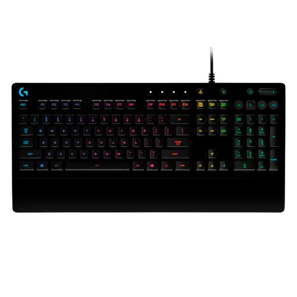TECLADO GAMING RGB LOGITECH G213 PRODIGY MEMBRANA ALÁMBRICO INGLÉS 920-008083 NEGRO