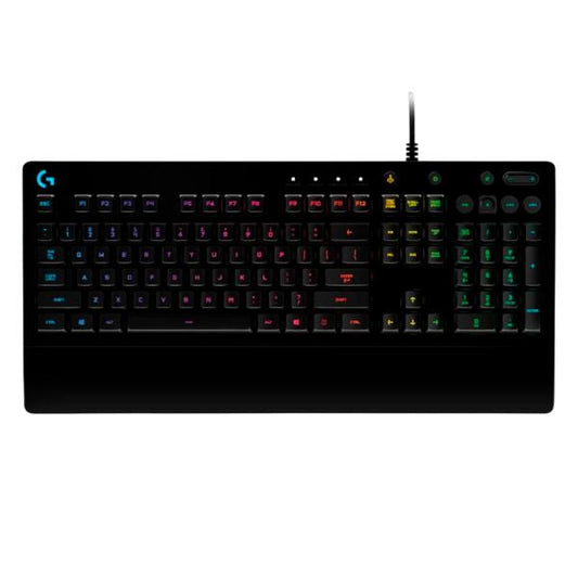 TECLADO GAMING RGB LOGITECH G213 PRODIGY MEMBRANA ALÁMBRICO INGLÉS 920-008083 NEGRO