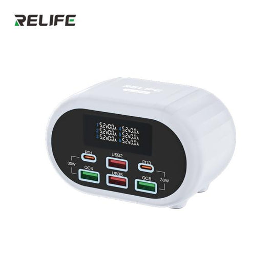 ADAPTADOR CARGADOR RL-309U RELIFE BLANCO 6 USB