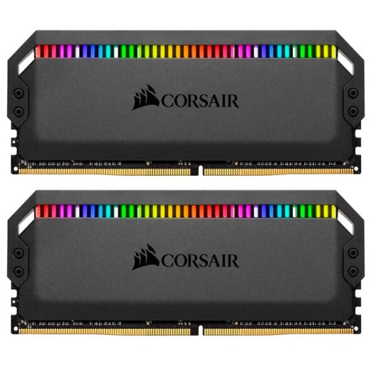 MEMORIA RAM PC 16GB (2 X 8GB) CORSAIR DOMINATOR RGB DDR4 3600MHZ C18 CMT16GX4M2C3600C18 NEGRO