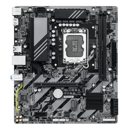 TARJETA MADRE GIGABYTE  B860M K LGA1851 MICRO-ATX DDR5 NEGRO / BLANCO