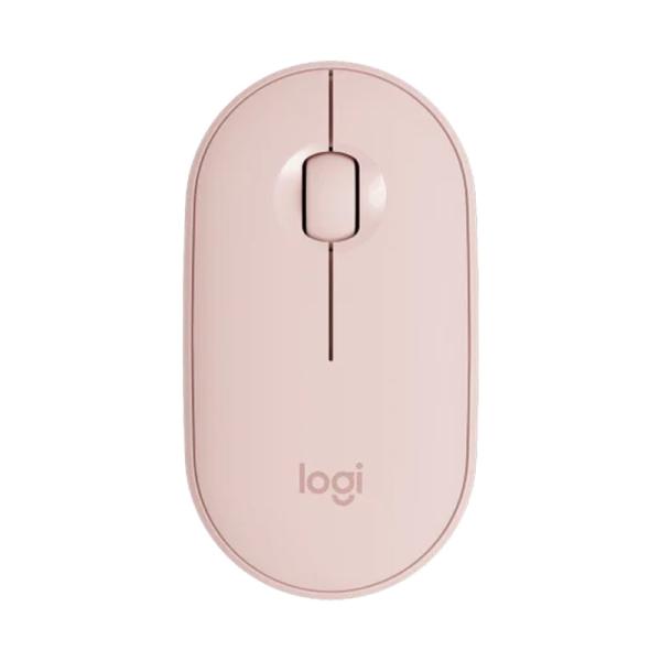 MOUSE LOGITECH PEBBLE M350 INALÁMBRICO BLUETOOTH / NANO RECEPTOR 1000 DPI 910-005769 ROSADO