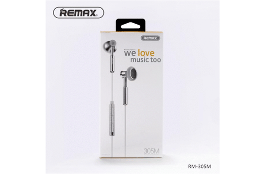 AUDIFONOS MANOS LIBRES RM-305M PLATEADO