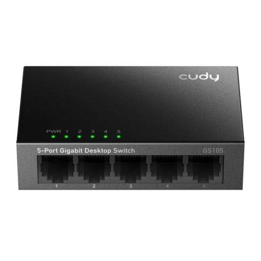 SWITCH  CUDY  GS105 4.0 5 PUERTOS GIGABIT ETHERNET  GIGABIT  NO ADMINISTRABLE NEGRO