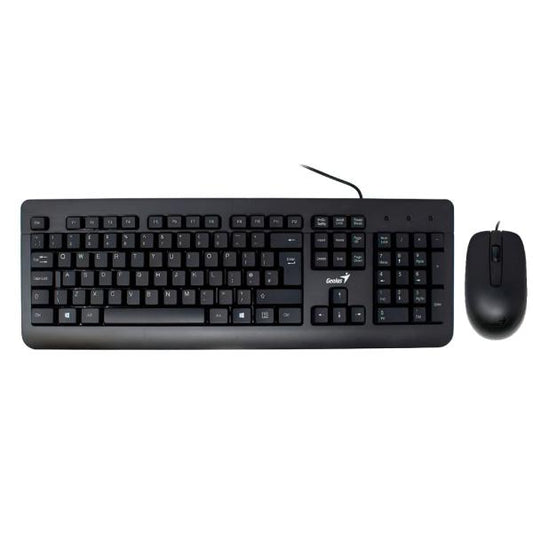 TECLADO Y MOUSE GENIUS KM-160 ALÁMBRICO USB ESPAÑOL 31330001414 NEGRO