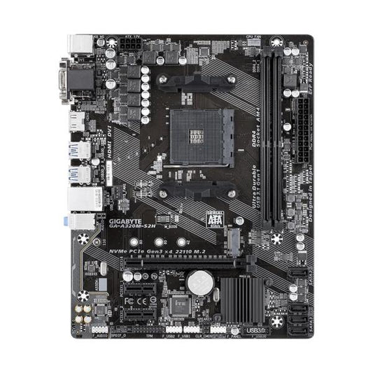TARJETA MADRE GIGABYTE GA-A320M-S2H AM4 MICRO-ATX DDR4 NEGRO