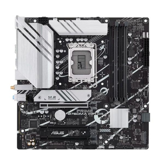 TARJETA MADRE ASUS PRIME B760M-A WIFI D4 LGA1700 M-ATX DDR4 NEGRO / BLANCO