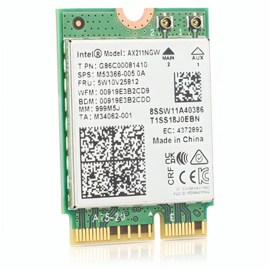 TARJETA DE RED INTEL Wi-Fi 6E AX211 BLUETOOTH 2.4GBPS 6GHZ AX211NGW