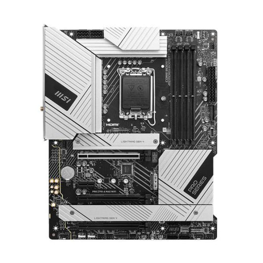 TARJETA MADRE MSI PRO Z790-A MAX WIFI LGA1700 ATX DDR5 911-7E07-014 NEGRO / BLANCO