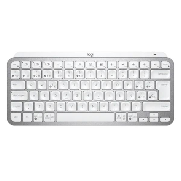 TECLADO LOGITECH MX KEYS MINI MEMBRANA INALÁMBRICO BLUETOOTH ESPAÑOL 920-010477 BLANCO