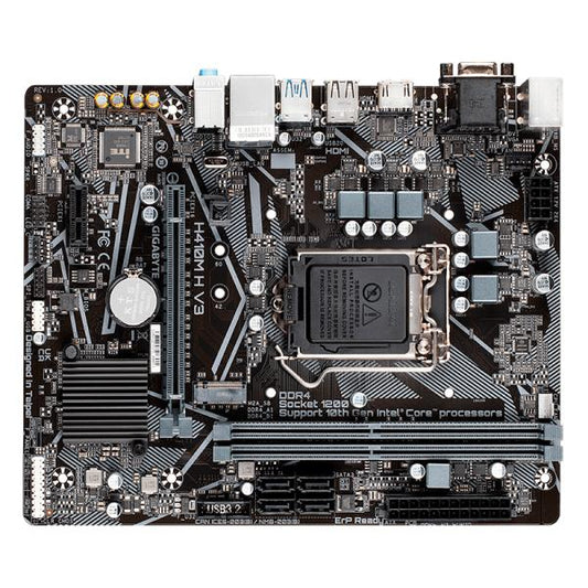 TARJETA MADRE GIGABYTE H410M H V3 LGA1200 MICRO-ATX DDR4 NEGRO