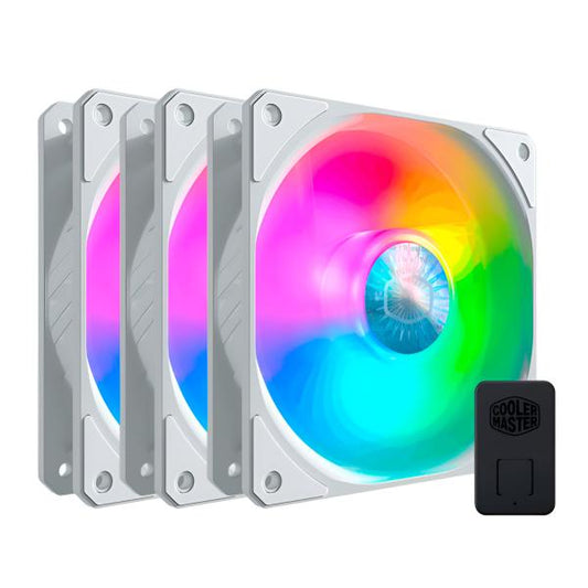 ABANICO COOLER MASTER SICKLEFLOW 120 ARGB 3 IN 1 WHITE EDITION MFX-B2DW-183PA-R1