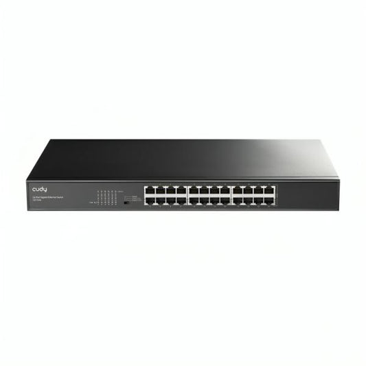 SWITCH CUDY GS1024L 1.0 24 PUERTOS GIGABIT ETHERNET 250 M GIGABIT NO ADMINISTRABLE FUNCIONES VLAN/EXTENDIDO NEGRO