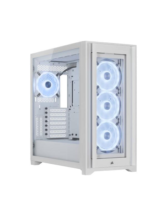 CASE GAMING RGB CORSAIR ICUE 5000X QL EDITION MID TOWER 4 VENTILADORES CON VIDRIO LATERAL Y FRONTAL CC-9011233-WW BLANCO