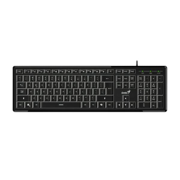 TECLADO GENIUS SLIMSTAR 820 MEMBRANA ALÁMBRICO USB ESPAÑOL 31310055401 NEGRO