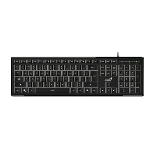 TECLADO GENIUS SLIMSTAR 820 MEMBRANA ALÁMBRICO USB ESPAÑOL 31310055401 NEGRO