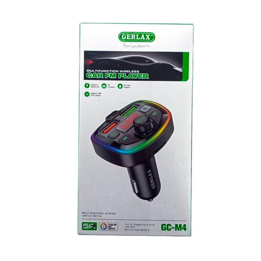 TRANSMISOR FM CARGADOR GC-M4 GERLAX NEGRO