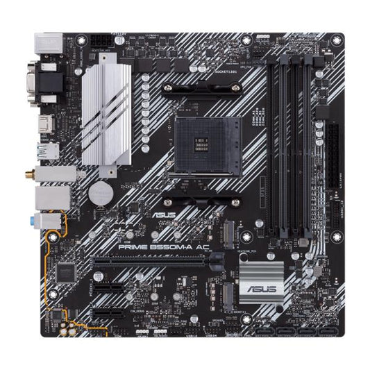 TARJETA MADRE ASUS PRIME B550M-A AC AM4 M-ATX DDR4 SIN WIFI NEGRO / BLANCO