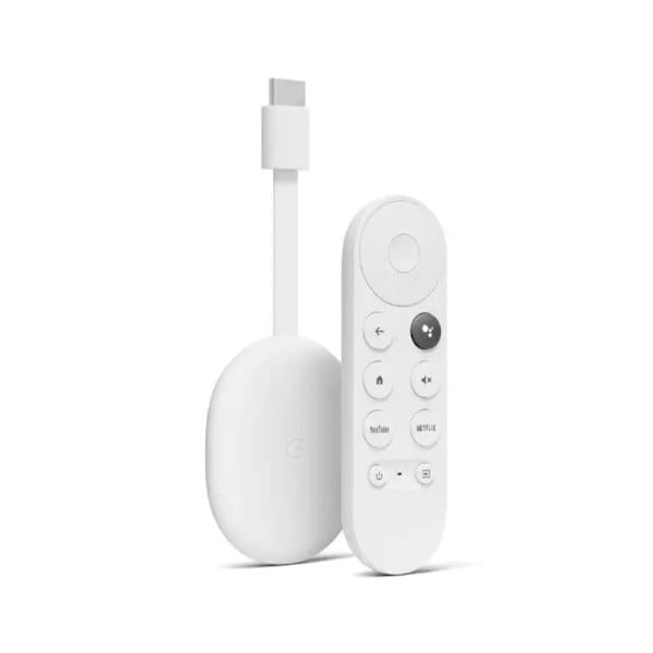GOOGLE CHROMECAST TV BLUETOOTH 1080P HD YOUTUBE TV NETFLIX PRIME VIDEO APPLE TV+ BLANCO GA03131-US