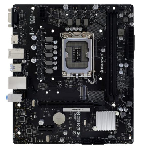 TARJETA MADRE BIOSTAR H610MHP 2.0 LGA1700 MICRO-ATX DDR4 NEGRO