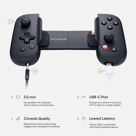 CONTROL BACKBONE XBOX NEGRO IPHONE