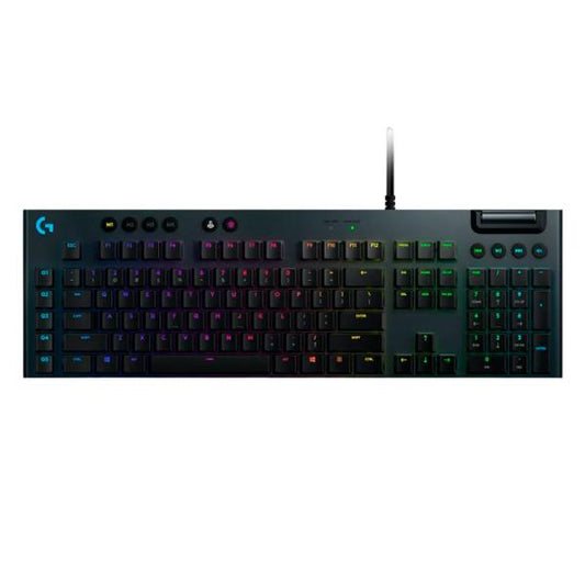 TECLADO GAMING RGB LOGITECH G815 MECÁNICO ALÁMBRICO INGLÉS 920-008984 NEGRO