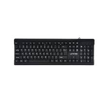 TECLADO UNNO TEKNO KLASS MEMBRANA ALÁMBRICO USB  INGLÉS KB6706BK NEGRO