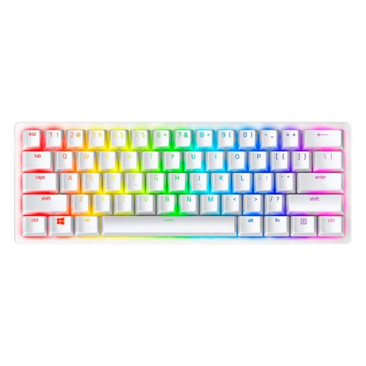 TECLADO GAMING RGB RAZER HUNTSMAN MINI MECÁNICO ALÁMBRICO USB ESPAÑOL SWITCH MORADO RZ03-03390300-R3M1 BLANCO