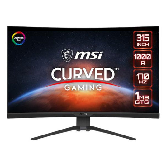 MONITOR 31.5" MSI MAG 325CQRF 2560 x 1440 170HZ 1MS  2K HDMI DISPLAY PORT USB-C ADAPTIVE SYNC CURVED 9S6-3DC64T-004