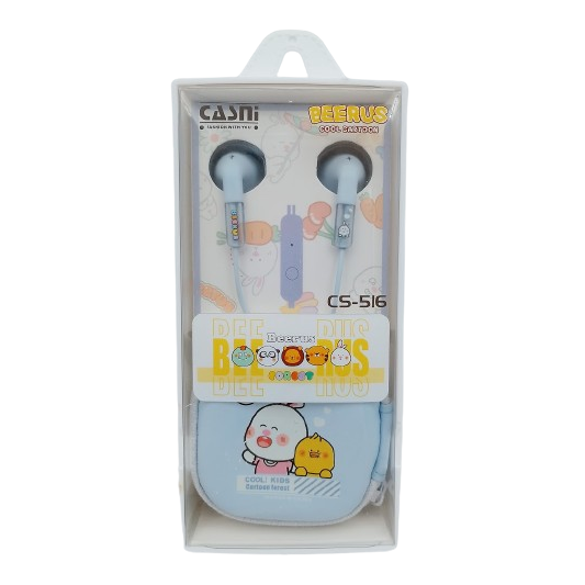 AUDIFONOS MANOS LIBRES CS-516 GJBY CELESTE