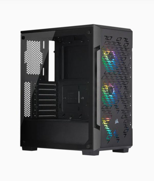 CASE GAMING RGB CORSAIR ICUE 220T AIRFLOW MID TOWER VENTILADORES 3 DE 120MM CON MALLA FRONTAL CC-9011173-WW NEGRO