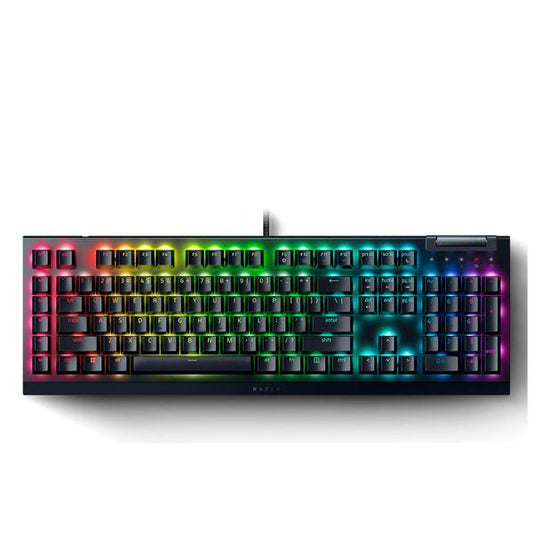 TECLADO GAMING RGB RAZER BLACKWIDOW V4 X MECÁNICO ALÁMBRICO USB INGLÉS SWITCH AMARILLO RZ03-04701900-R3U1 NEGRO