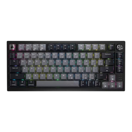 TECLADO GAMING RGB CORSAIR K65 PLUS MECÁNICO INALÁMBRICO BLUETOOTH Y ALÁMBRICO USB INGLÉS CH-91D401L-NA NEGRO