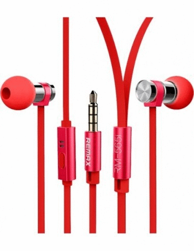 AUDIFONOS MANOS LIBRES RM-565I REMAX ROJO