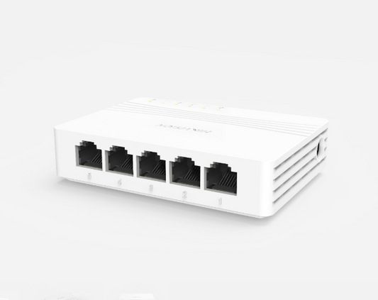 SWITCH 5 PUERTOS HIKVISION L2. UNMANAGED. 5 GIGABIT RJ45 PORTS. DESKTOP PLASTIC DS-3E0505D-E 301801384