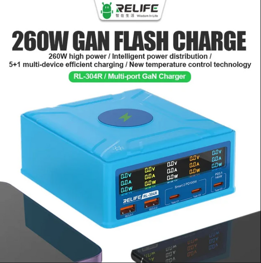 ADAPTADOR CARGADOR INTELIGENTE RL-304R RELIFE
