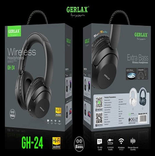 AUDIFONOS MANOS LIBRES BLUETOOTH GH-24 GERLAX GRIS