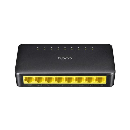 SWITCH CUDY FS108D 3.0 8 PUERTOS RJ45  10/100 MBPS  NO ADMINISTRABLE NEGRO