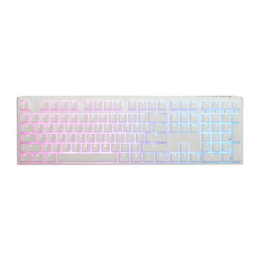 TECLADO GAMING RGB DUCKY ONE 3 MECÁNICO USB-C ESPAÑOL SWITCH ROJO SILENCIOSO DKON2108ST-SESPDPWWWSC1 BLANCO