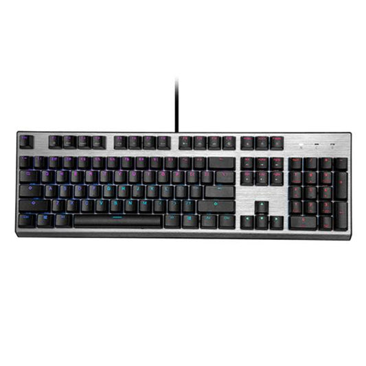 TECLADO GAMING RGB COOLER MASTER CK351 MECÁNICO ALÁMBRICO USB INGLÉS SWITCH ROJO CK-351-SKOR1-US NEGRO / PLATEADO