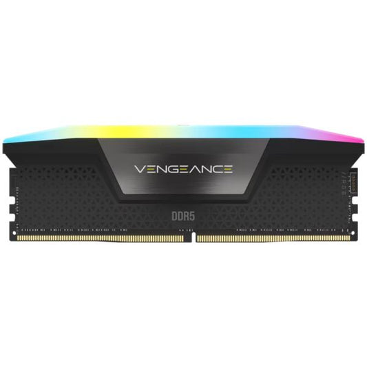 MEMORIA RAM PC 16GB CORSAIR VENGEANCE RGB DDR5 5600MHZ CL40 CMH16GX5M1B5600C40 NEGRO